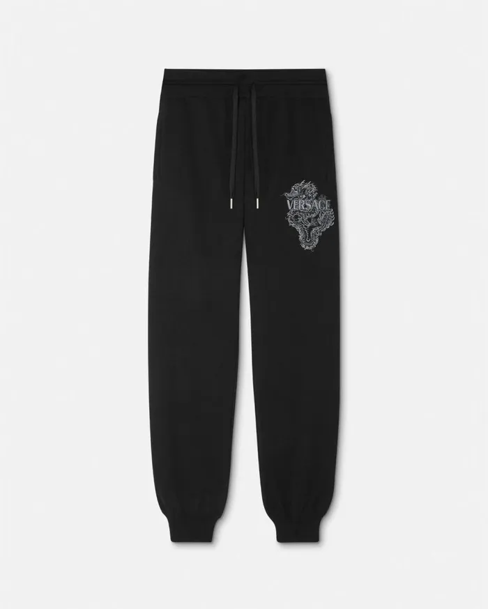 Versace Knitwear Year Of The Dragon Knit Sweatpants Black 8211 Men