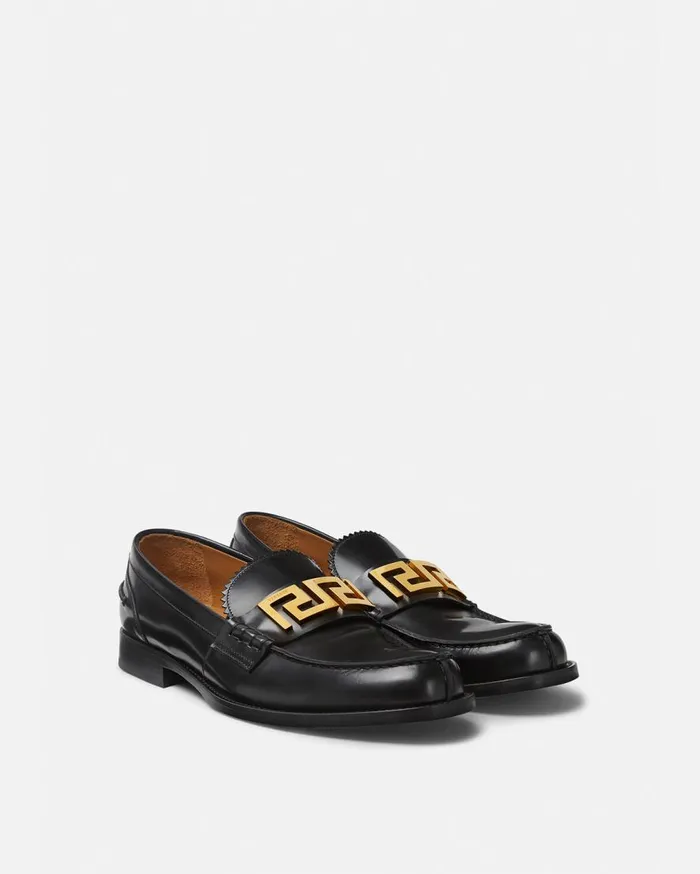 Versace Loafers and Slippers Greca Loafers Blackgold 8211 Men Versace Loafers and Slippers Greca Loafers Blackgold 8211 Men