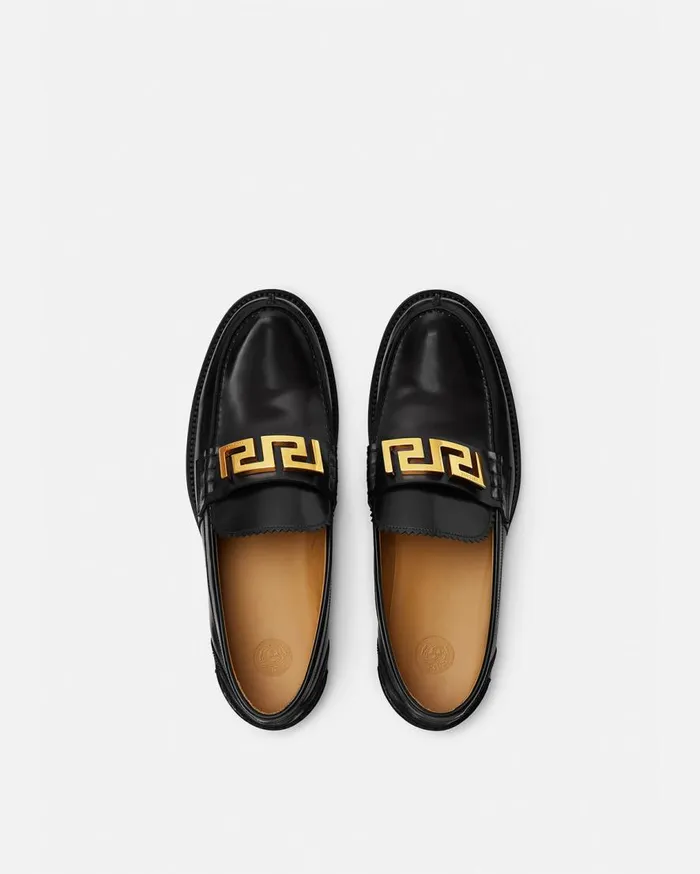 Versace Loafers and Slippers Greca Loafers Blackgold 8211 Men Versace Loafers and Slippers Greca Loafers Blackgold 8211 Men