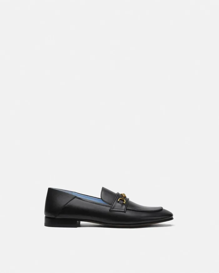 Versace Loafers and Slippers Medusa 03995 Leather Slippers Blackgold 8211 Men