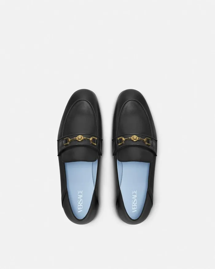 Versace Loafers and Slippers Medusa 03995 Leather Slippers Blackgold 8211 Men Versace Loafers and Slippers Medusa 03995 Leather Slippers Blackgold 8211 Men