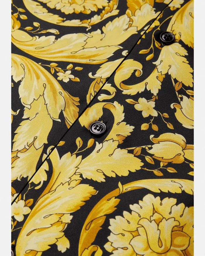Versace Loungewear and Pajamas Barocco Print Silk Pajama Shirt Blackprint 8211 Women Versace Loungewear and Pajamas Barocco Print Silk Pajama Shirt Blackprint 8211 Women