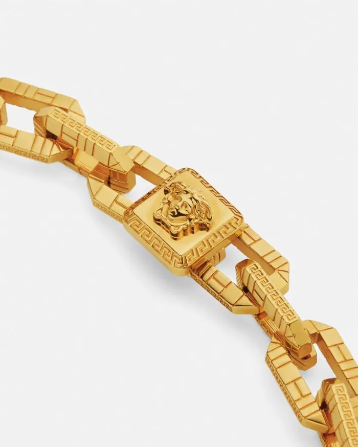 Versace Necklaces Greca Quilting Necklace Light Gold 8211 WomenMen Versace Necklaces Greca Quilting Necklace Light Gold 8211 WomenMen