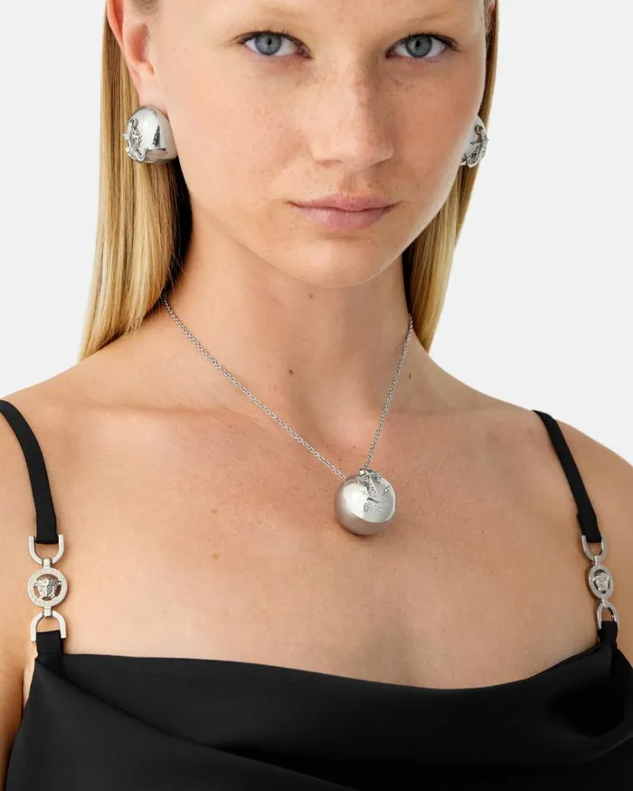 Versace Necklaces Nautical Medusa Sphere Necklace Silver 8211 Women Versace Necklaces Nautical Medusa Sphere Necklace Silver 8211 Women