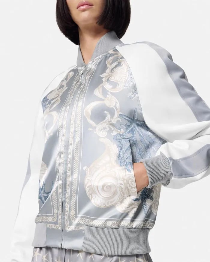 Versace Outerwear and Coats Barocco Sea Varsity Jacket Blueprint 8211 Women Versace Outerwear and Coats Barocco Sea Varsity Jacket Blueprint 8211 Women