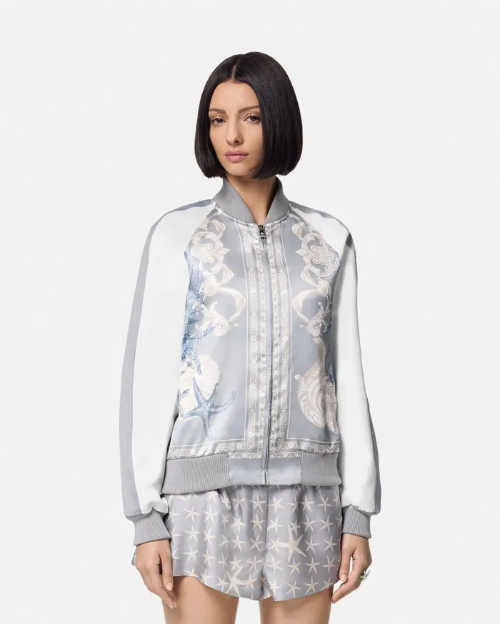 Versace Outerwear and Coats Barocco Sea Varsity Jacket Blueprint 8211 Women Versace Outerwear and Coats Barocco Sea Varsity Jacket Blueprint 8211 Women