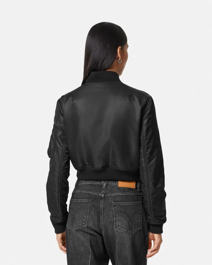 Versace Outerwear and Coats Cropped Bomber Jacket Black 8211 Women Versace Outerwear and Coats Cropped Bomber Jacket Black 8211 Women