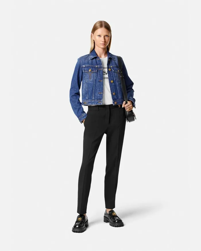 Versace Outerwear and Coats Denim Jacket Blue 8211 Women Versace Outerwear and Coats Denim Jacket Blue 8211 Women