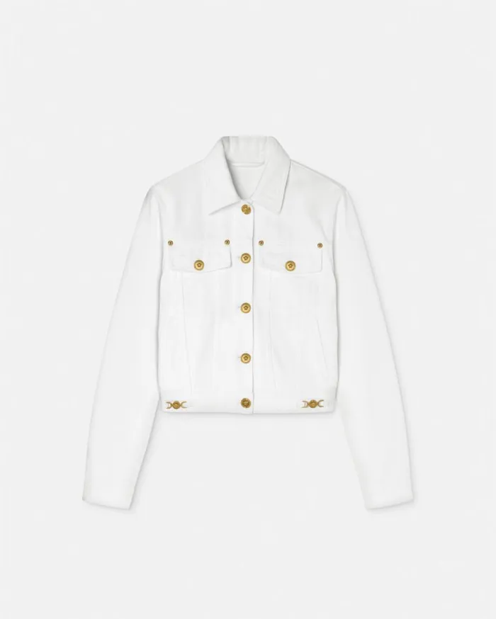 Versace Outerwear and Coats Denim Jacket White 8211 Women