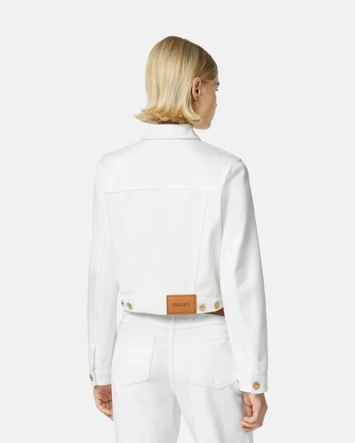 Versace Outerwear and Coats Denim Jacket White 8211 Women Versace Outerwear and Coats Denim Jacket White 8211 Women