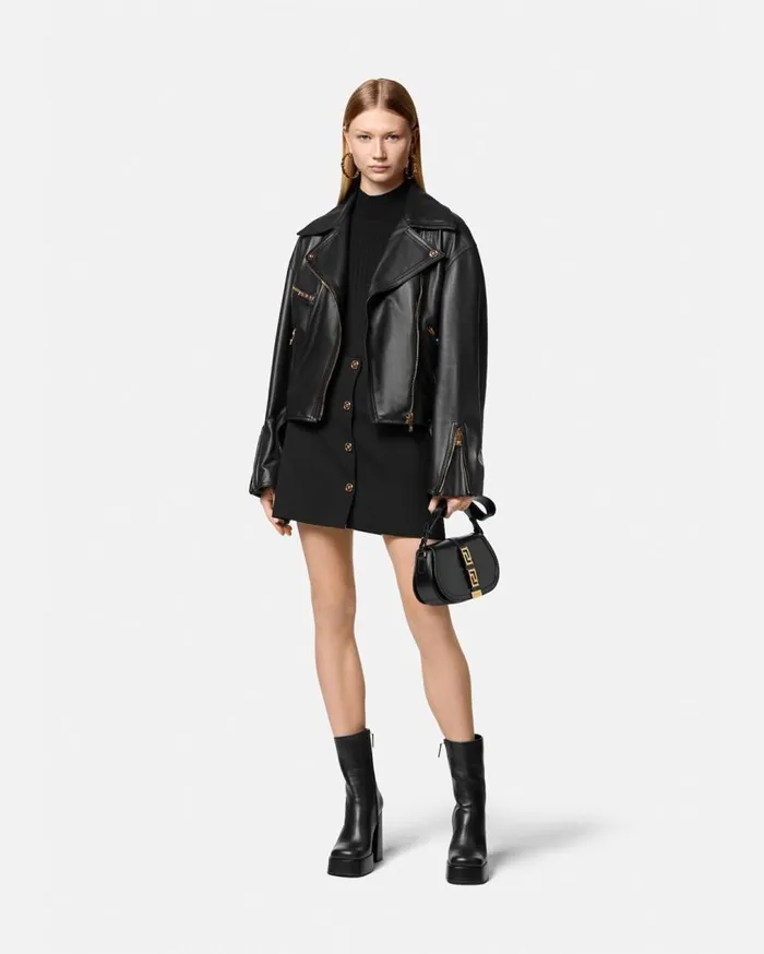 Versace Outerwear and Coats Leather Biker Jacket Black 8211 Women Versace Outerwear and Coats Leather Biker Jacket Black 8211 Women