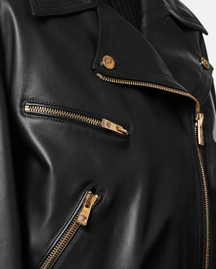Versace Outerwear and Coats Leather Biker Jacket Black 8211 Women Versace Outerwear and Coats Leather Biker Jacket Black 8211 Women