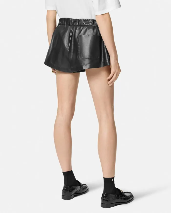 Versace Pants and Shorts Leather Boxer Shorts Black 8211 Women Versace Pants and Shorts Leather Boxer Shorts Black 8211 Women