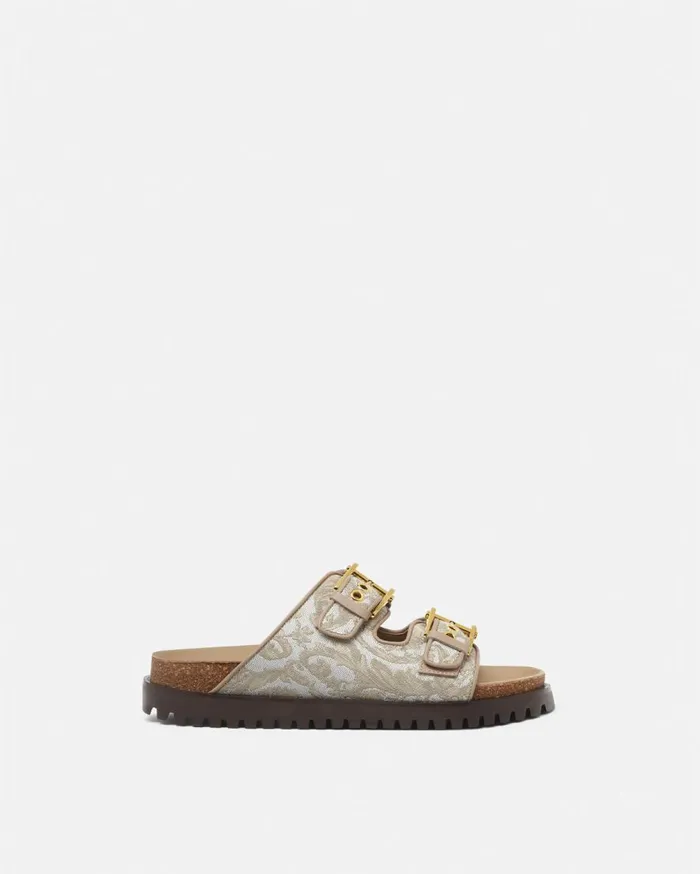 Versace Sandals and Slides Barocco Jacquard Sandals Beigeprint 8211 Men