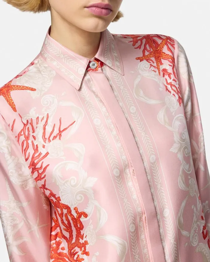 Versace Shirts and Tops Barocco Sea Silk Shirt Pinkprint 8211 Women Versace Shirts and Tops Barocco Sea Silk Shirt Pinkprint 8211 Women