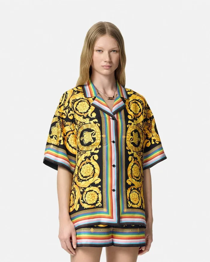 Versace Shirts and Tops Pride Barocco Silk Shirt Blackprint 8211 Women Versace Shirts and Tops Pride Barocco Silk Shirt Blackprint 8211 Women