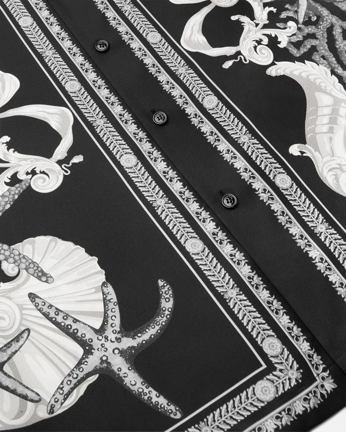 Versace Shirts Barocco Sea Silk Shirt Blackprint 8211 Men Versace Shirts Barocco Sea Silk Shirt Blackprint 8211 Men
