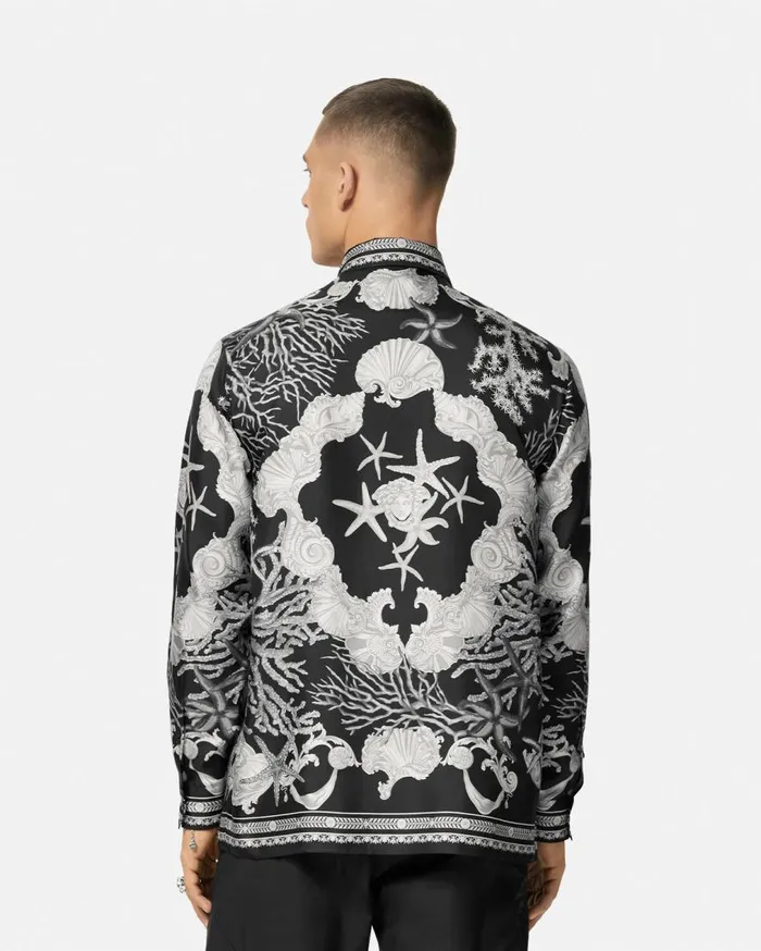 Versace Shirts Barocco Sea Silk Shirt Blackprint 8211 Men Versace Shirts Barocco Sea Silk Shirt Blackprint 8211 Men