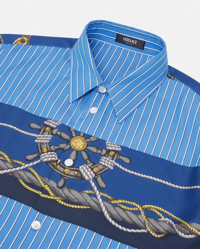 Versace Shirts Versace Nautical Striped Shirt Blueprint 8211 Men Versace Shirts Versace Nautical Striped Shirt Blueprint 8211 Men