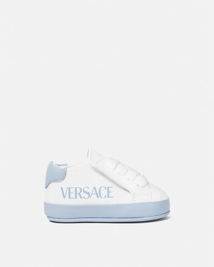 Versace Shoes and First Steps Versace Logo Baby Sneakers Bluewhite 8211 Children