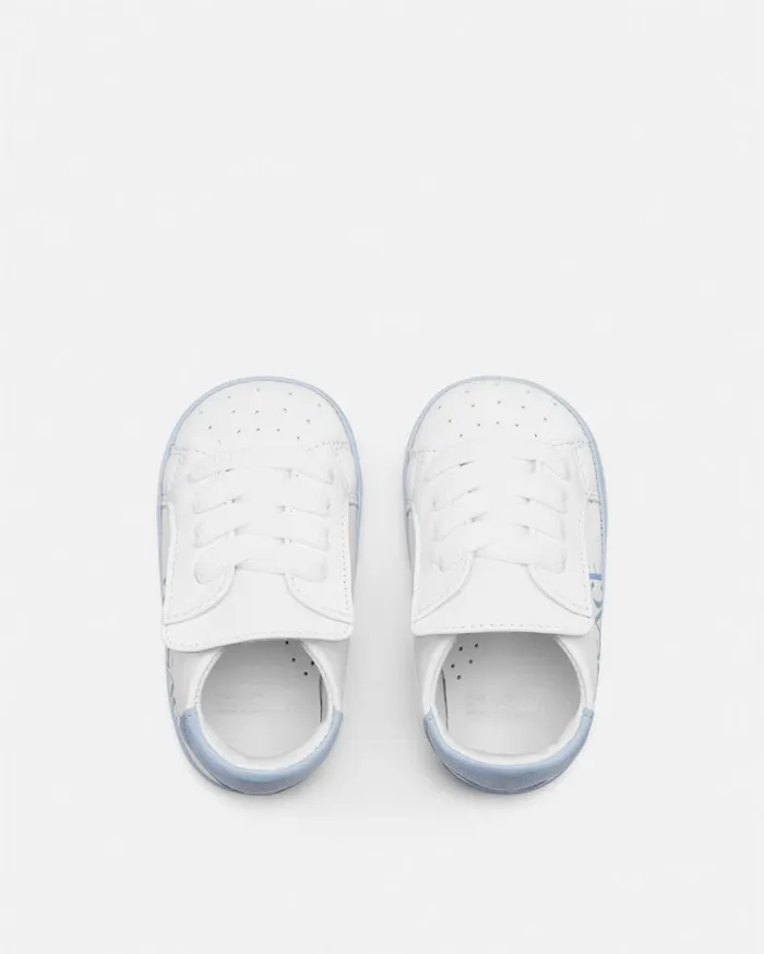 Versace Shoes and First Steps Versace Logo Baby Sneakers Bluewhite 8211 Children Versace Shoes and First Steps Versace Logo Baby Sneakers Bluewhite 8211 Children