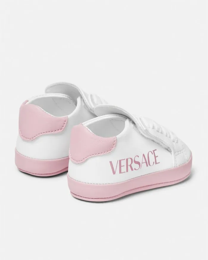 Versace Shoes and First Steps Versace Logo Baby Sneakers Pinkwhite 8211 Children Versace Shoes and First Steps Versace Logo Baby Sneakers Pinkwhite 8211 Children