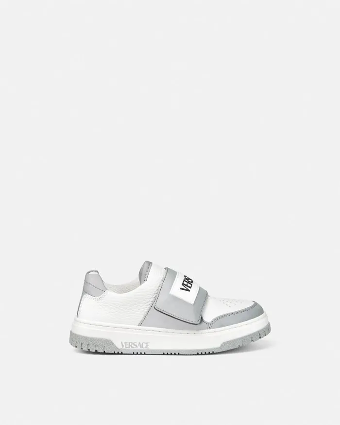 Versace Shoes Versace Logo Kids Sneakers Gray 8211 Children