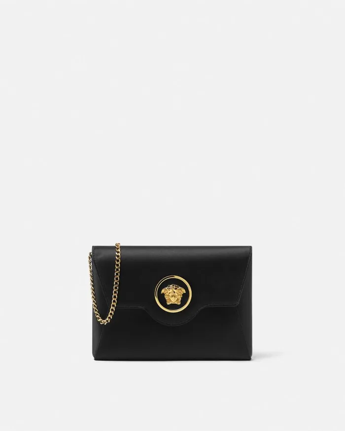 Versace Shoulder and Crossbody La Medusa Envelope Clutch Blackgold 8211 Women