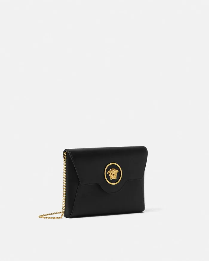 Versace Shoulder and Crossbody La Medusa Envelope Clutch Blackgold 8211 Women Versace Shoulder and Crossbody La Medusa Envelope Clutch Blackgold 8211 Women