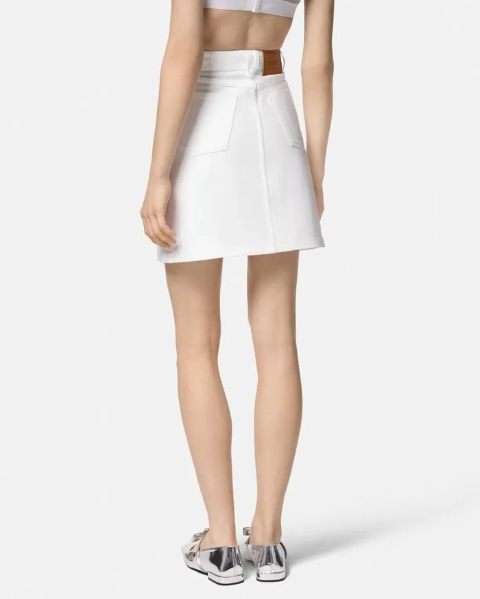 Versace Skirts ALine Denim Skirt White 8211 Women Versace Skirts ALine Denim Skirt White 8211 Women