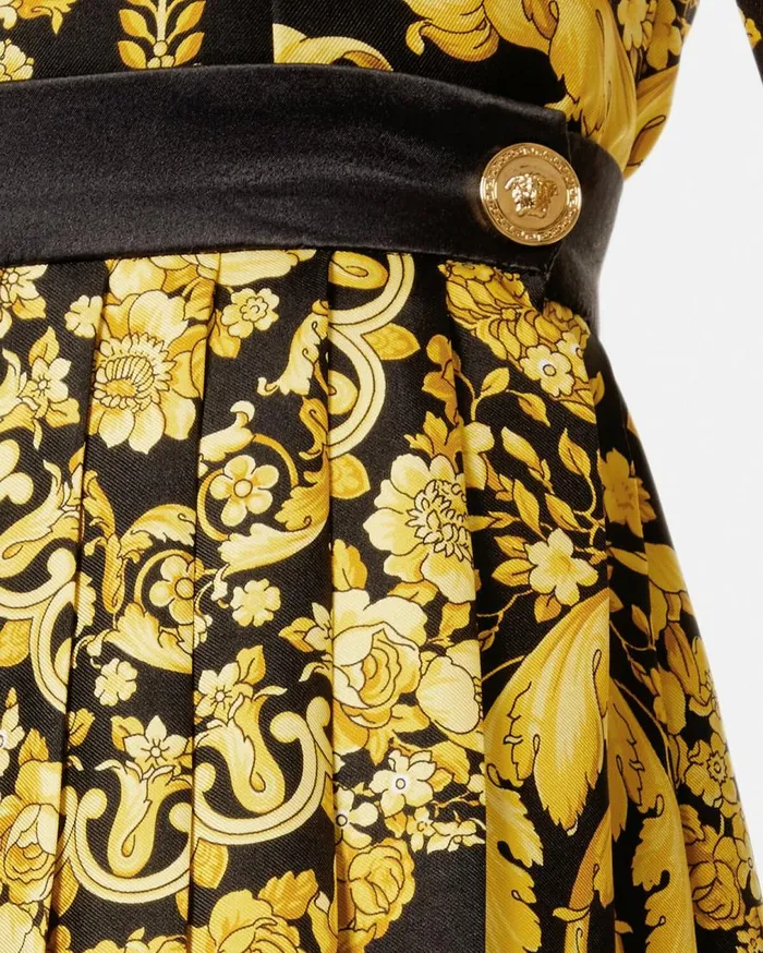 Versace Skirts Barocco Pleated Skirt Blackprint 8211 Women Versace Skirts Barocco Pleated Skirt Blackprint 8211 Women