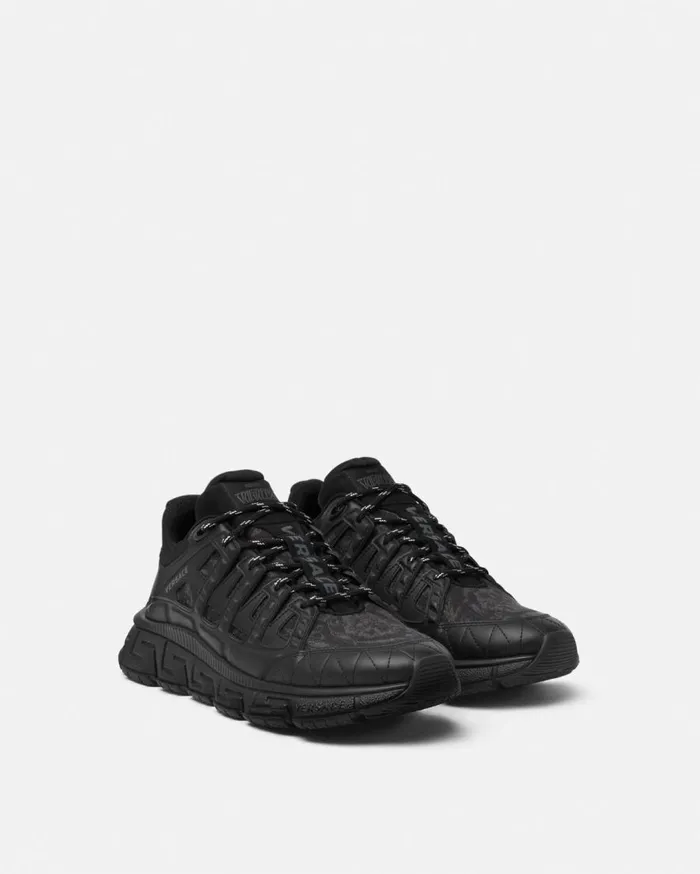Versace Sneakers Barocco Jacquard Trigreca Sneakers Black 8211 Men Versace Sneakers Barocco Jacquard Trigreca Sneakers Black 8211 Men