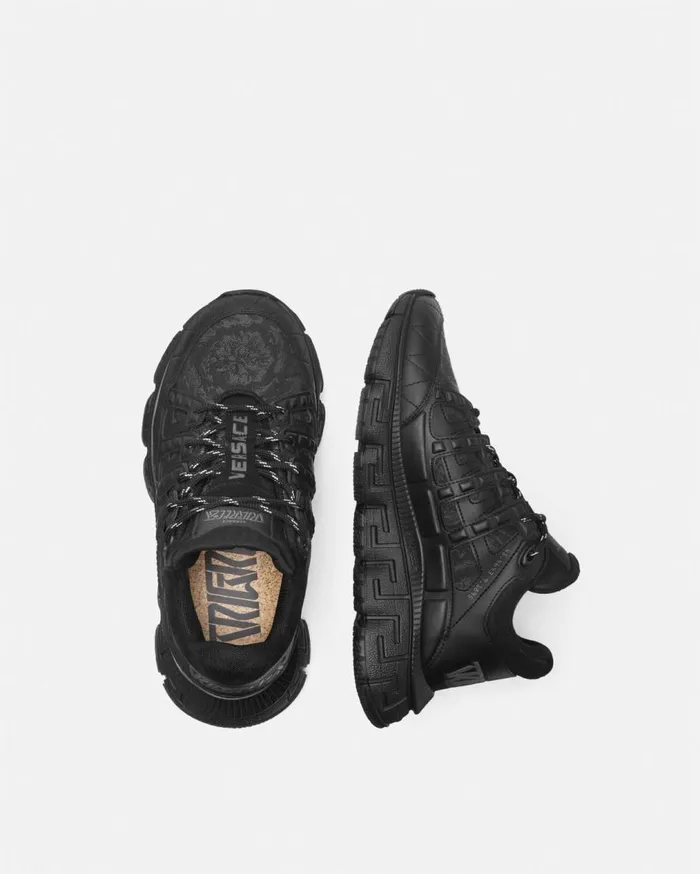Versace Sneakers Barocco Jacquard Trigreca Sneakers Black 8211 Men Versace Sneakers Barocco Jacquard Trigreca Sneakers Black 8211 Men