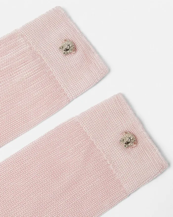 Versace Socks Ribbed Knit Socks Pink 8211 Women Versace Socks Ribbed Knit Socks Pink 8211 Women