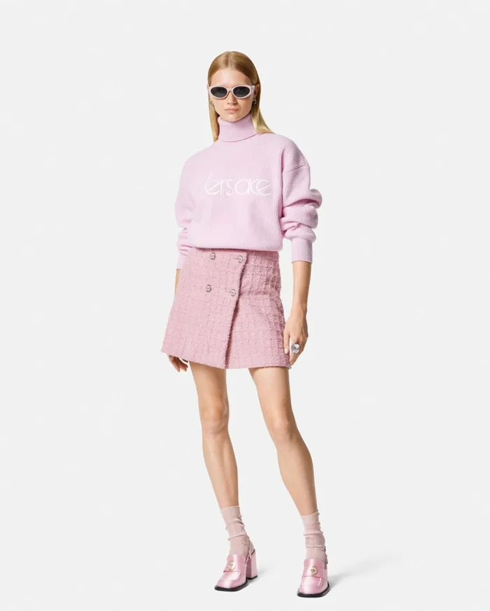 Versace Socks Ribbed Knit Socks Pink 8211 Women Versace Socks Ribbed Knit Socks Pink 8211 Women