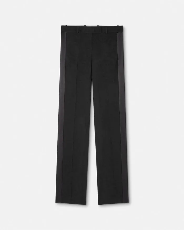 Versace Suits Barocco Jacquard Tuxedo Pants Black 8211 Women