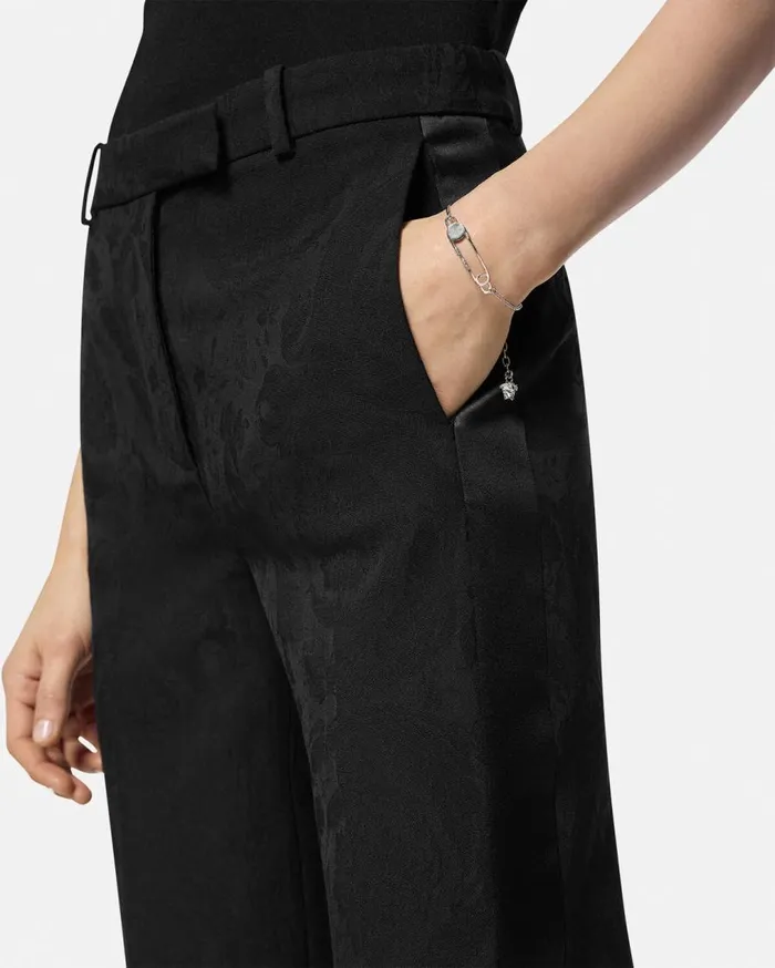 Versace Suits Barocco Jacquard Tuxedo Pants Black 8211 Women Versace Suits Barocco Jacquard Tuxedo Pants Black 8211 Women