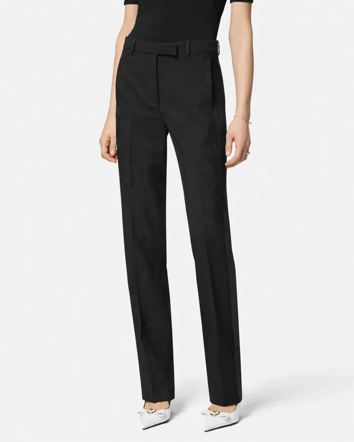 Versace Suits Barocco Jacquard Tuxedo Pants Black 8211 Women Versace Suits Barocco Jacquard Tuxedo Pants Black 8211 Women