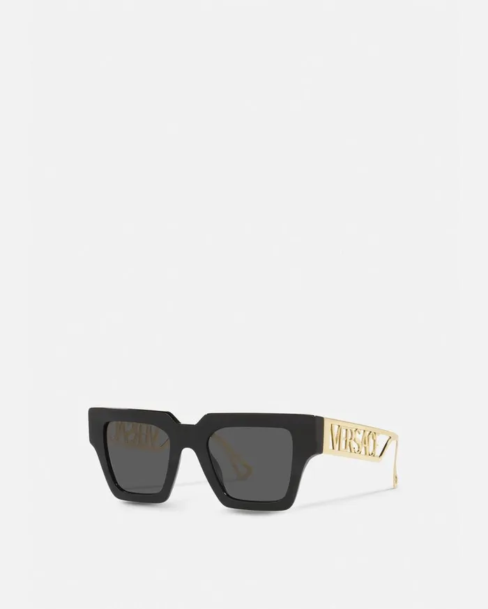 Versace Sunglasses 90s Vintage Logo Sunglasses Blackgold 8211 WomenMen