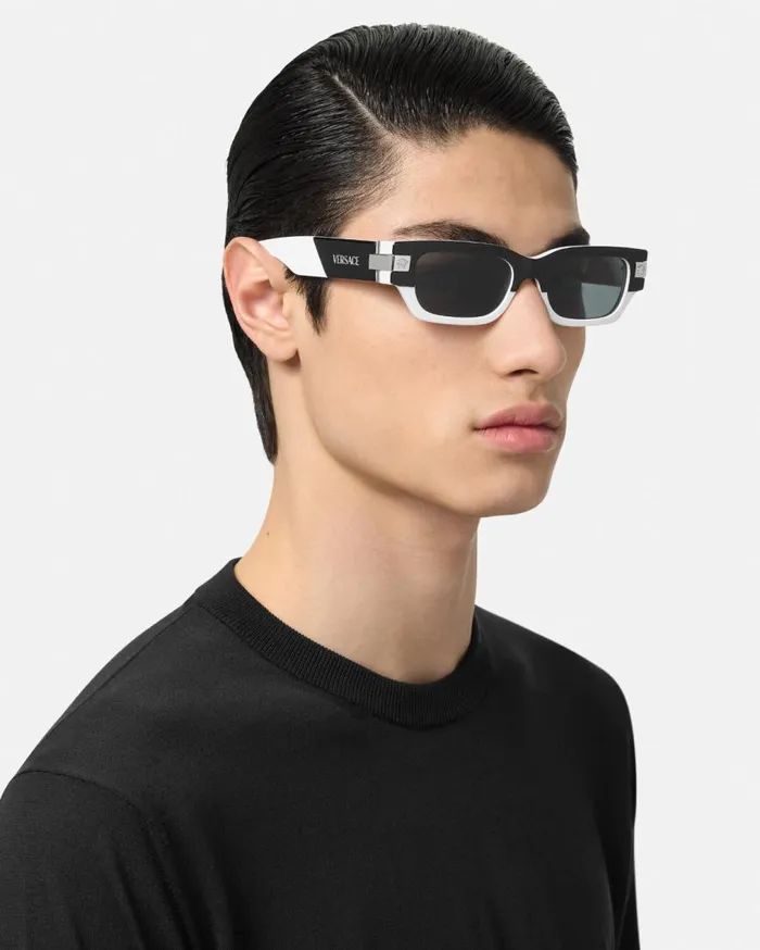 Versace Sunglasses Classic Top Sunglasses Blackwhite 8211 Men Versace Sunglasses Classic Top Sunglasses Blackwhite 8211 Men