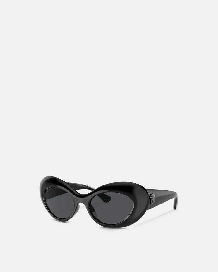 Versace Sunglasses Maxi La Medusa Oval Sunglasses Black 8211 Women