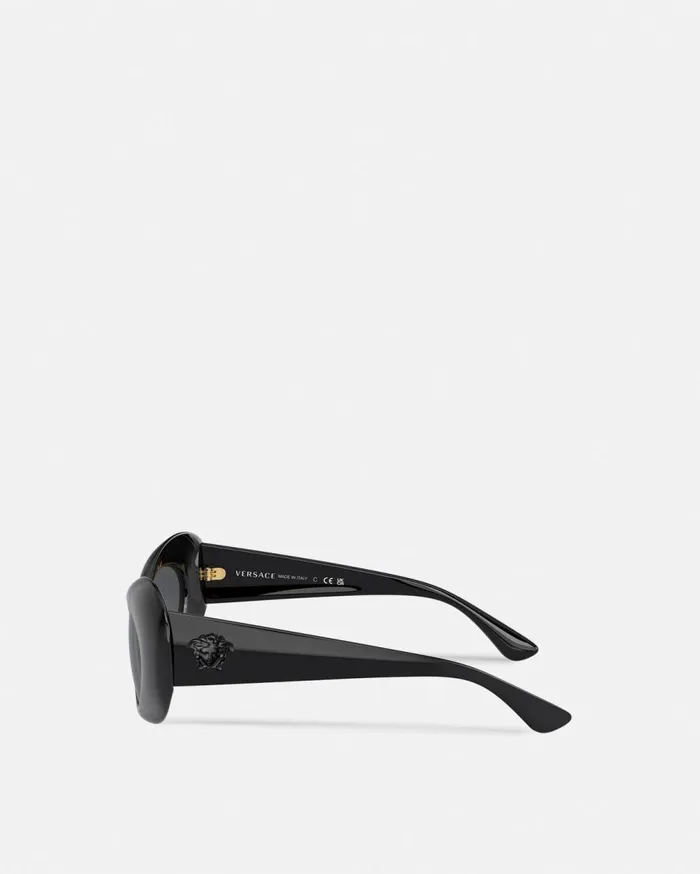 Versace Sunglasses Maxi La Medusa Oval Sunglasses Black 8211 Women Versace Sunglasses Maxi La Medusa Oval Sunglasses Black 8211 Women