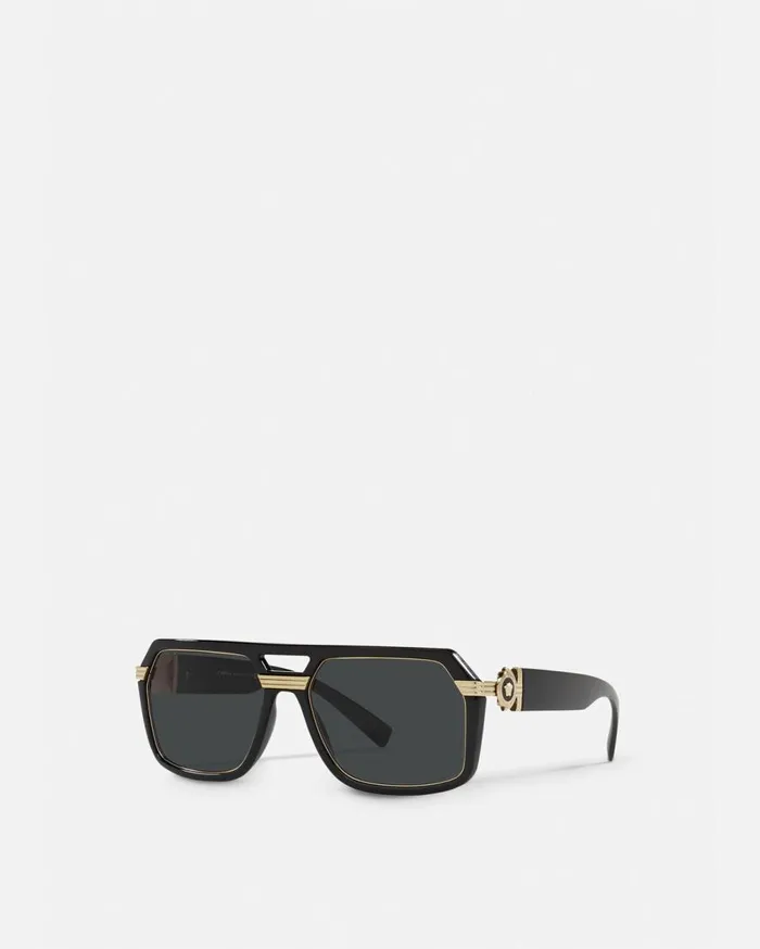 Versace Sunglasses Vintage Icon Pilot Sunglasses Blackgold 8211 Men