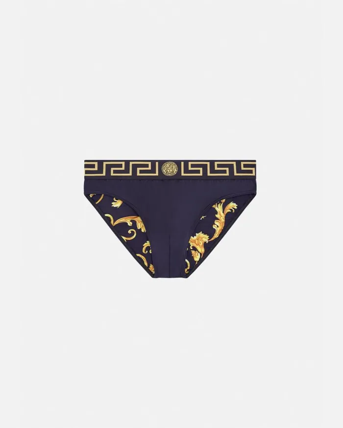 Versace Swimwear Greca Border Swim Briefs Blue 8211 Men