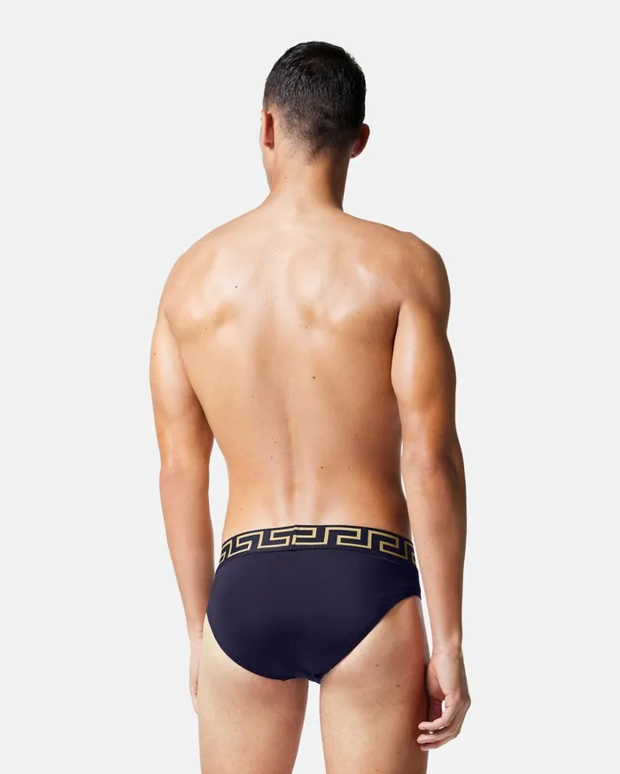 Versace Swimwear Greca Border Swim Briefs Blue 8211 Men Versace Swimwear Greca Border Swim Briefs Blue 8211 Men