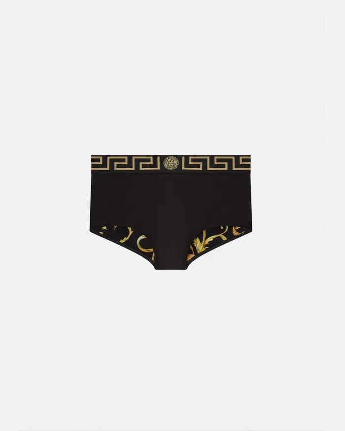 Versace Swimwear Greca Border Swim Trunks Black 8211 Men