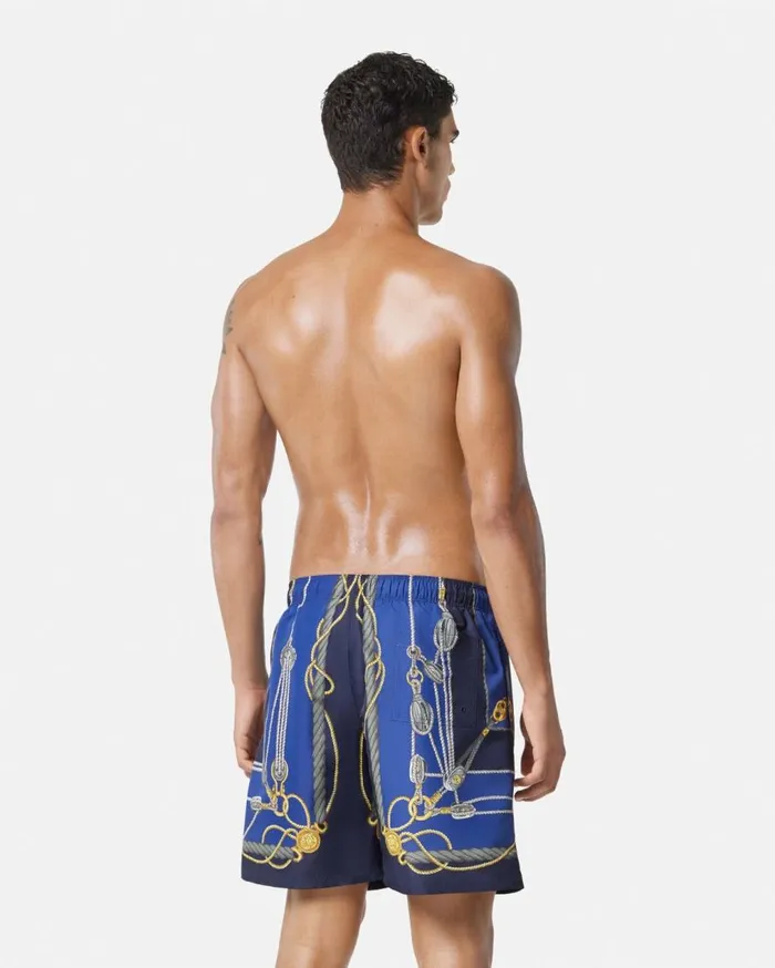 Versace Swimwear Versace Nautical Boardshorts Blueprint 8211 Men Versace Swimwear Versace Nautical Boardshorts Blueprint 8211 Men