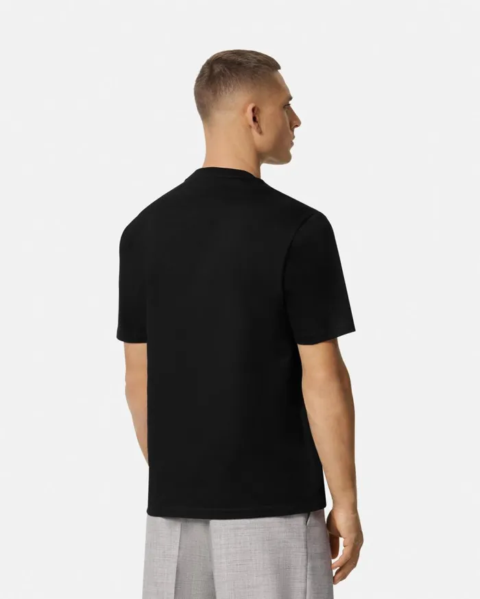 Versace TShirts and Polos Embroidered University Coral TShirt Black 8211 Men Versace TShirts and Polos Embroidered University Coral TShirt Black 8211 Men