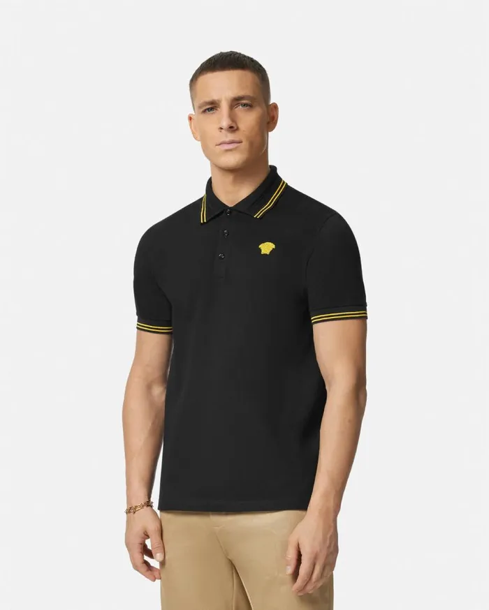Versace TShirts and Polos Medusa Polo Shirt Black 8211 Men Versace TShirts and Polos Medusa Polo Shirt Black 8211 Men