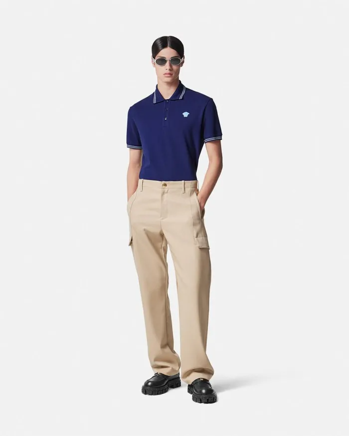 Versace TShirts and Polos Medusa Polo Shirt Blue 8211 Men Versace TShirts and Polos Medusa Polo Shirt Blue 8211 Men